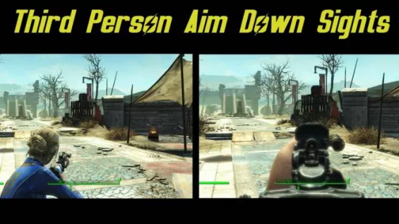 Third Person Aim Down Sights ゲームプレイ - Fallout4 Mod