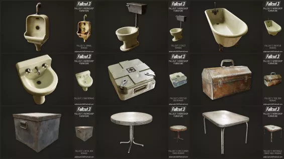 Fallout 3 Workshop Furniture 日本語化対応 居住地 - Fallout4