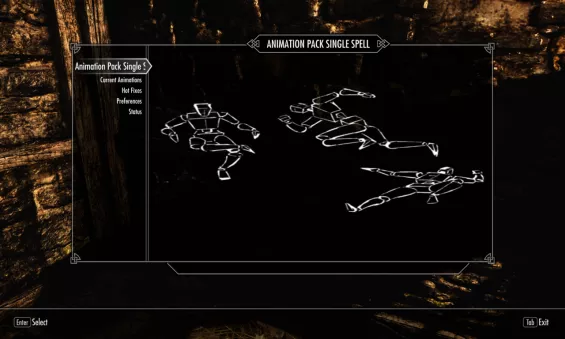Animation Pack Single Spell モーション - Skyrim Mod データベース MOD紹介・まとめサイト