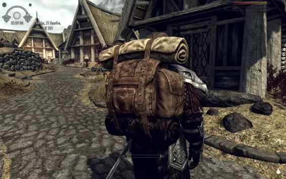 big leather backpack skyrim se Big Leather Backpack 日本語化対応 服・ローブ